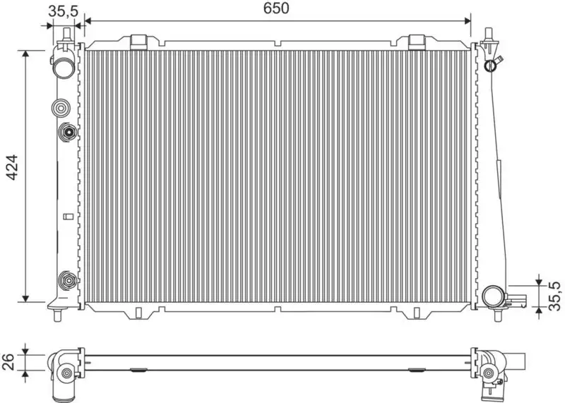VALEO 734408 Radyatör 253104A100 resmi