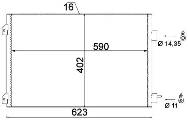 MGA 82100 Klima Radyatörü 8200742595 resmi