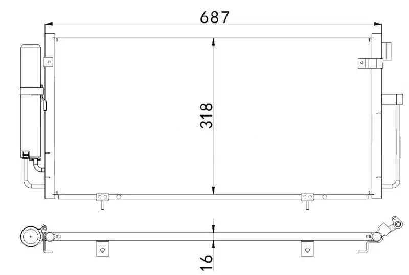 MGA 82365 Klima Radyatörü 73210FE010 resmi