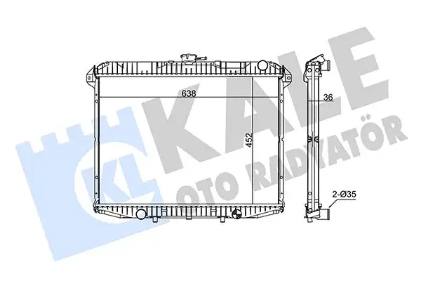 KALE 351890 Radyatör 214100F121 resmi