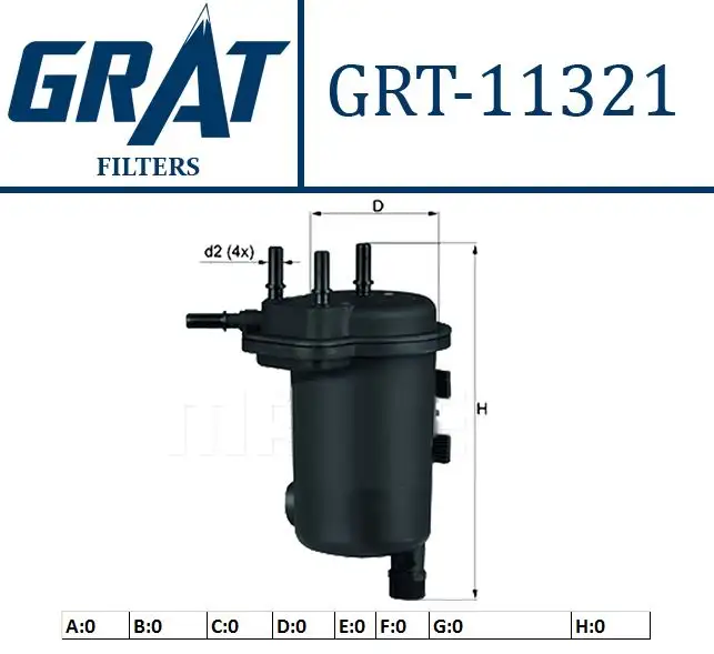 GRAT 11321 Yakıt Filtresi 8200151379 resmi
