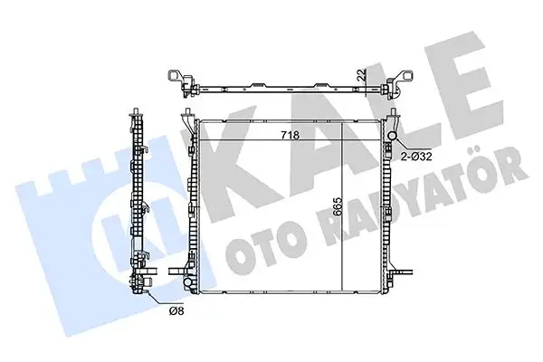 KALE 362865 Radyatör 2N0121253C resmi