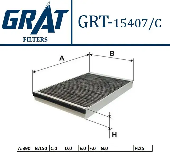 GRAT 15407C Polen Filtresi (Karbonlu) 8A0819439 resmi