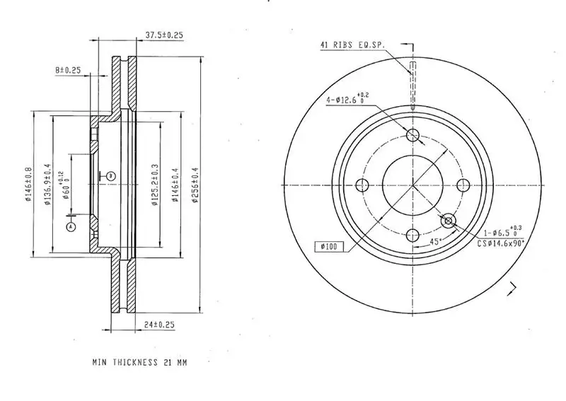 MGA 50526 Ön Fren Diski 13502001 resmi
