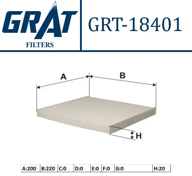 GRAT 18401 Polen Filtresi 8856802030 resmi