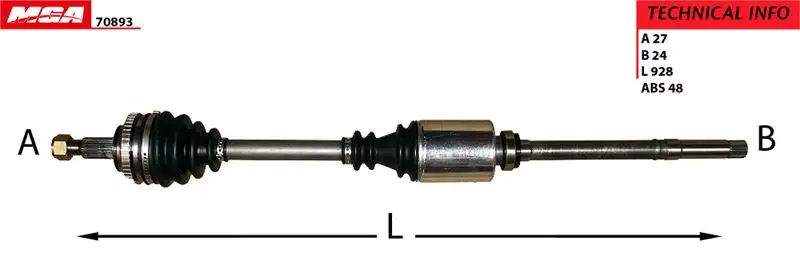 MGA 70893 Ön Aks (Sağ) 3273V7 resmi