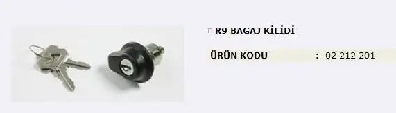 MITA 02212201 Bagaj Kilidi 7701349484 resmi