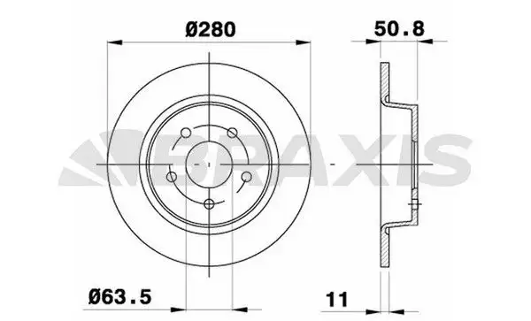 BRAXIS AE0320 Arka Fren Diski 1683383 resmi
