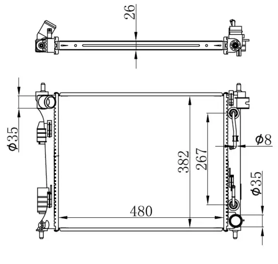 ORIS BHY140026 Radyatör 253101R350 resmi