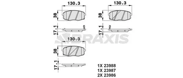 BRAXIS AB0053 Ön Fren Balatası resmi