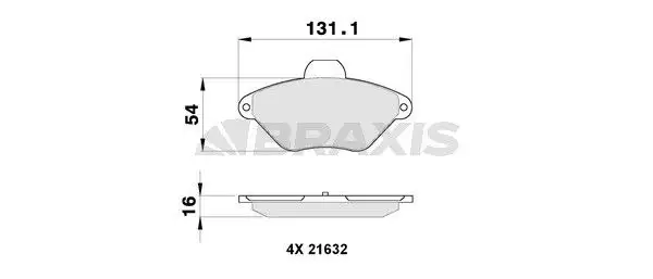 BRAXIS AB0271 Ön Fren Balatası resmi