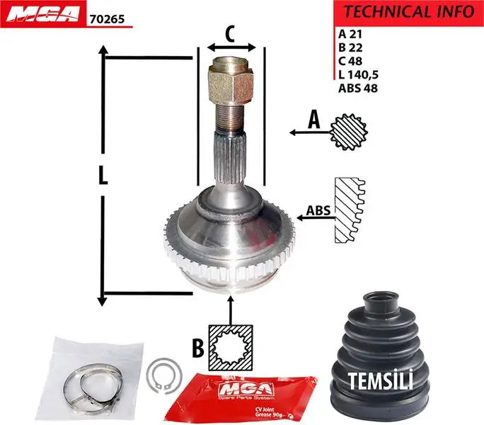 MGA 70265 Aks Kafası 32723C resmi