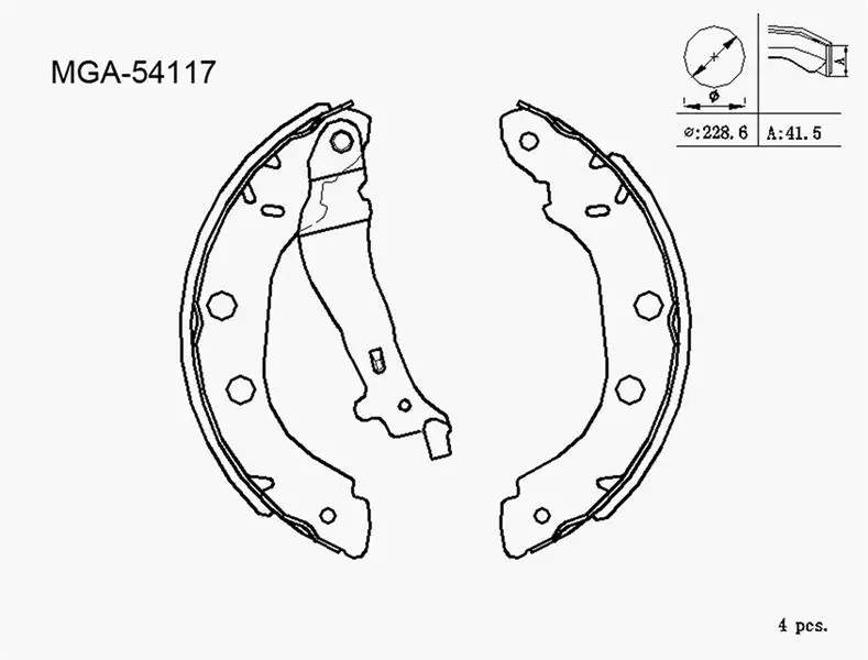MGA 54117 Arka Fren Balatası 7701208063 resmi