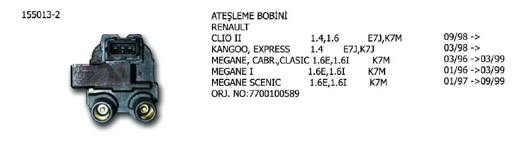 ÜNÜVAR 155013-2 Bobin 7700100589 resmi