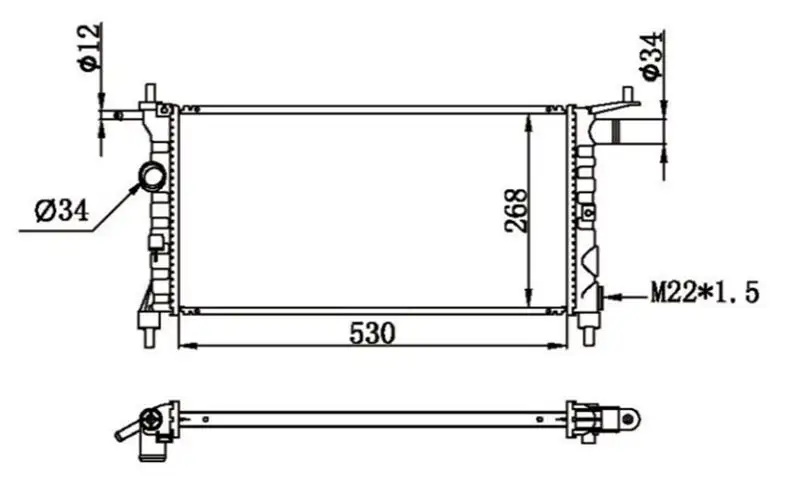 MGA 80165 Radyatör 1300149 resmi