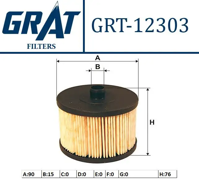 GRAT 12303 Yakıt Filtresi 3M5Q9176AA resmi