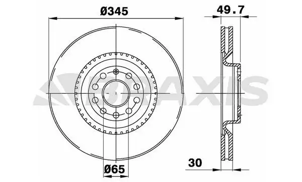 BRAXIS AD0989 Ön Fren Diski 1K0615301M resmi