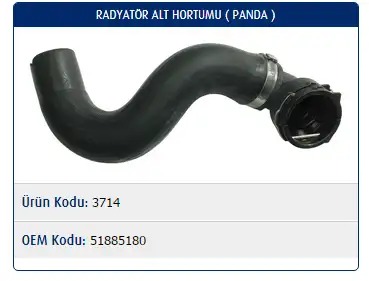MASTER M3714 Radyatör Alt Hortumu 51885180 resmi