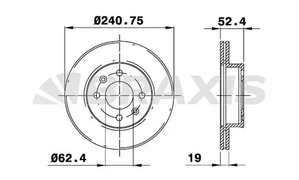 BRAXIS AE0244 Ön Fren Diski 5171225061 resmi