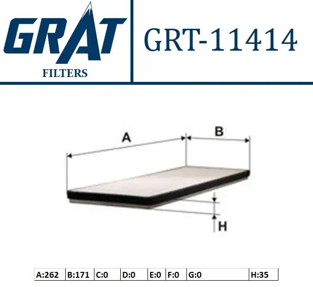 GRAT 11414 Polen Filtresi 272778970R resmi