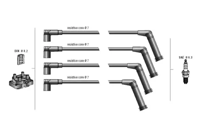 DODUCO 7678 Buji Kablosu resmi
