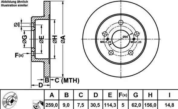 MGA 50271 Arka Fren Diski 4243112260 resmi