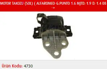 MASTER M4730 Motor Takozu (Sol) 5684209 resmi