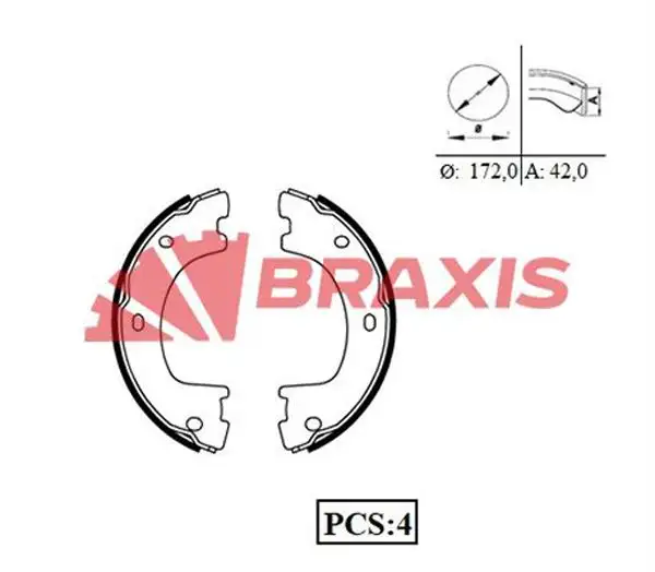 BRAXIS AC0084 El Fren Balatası 2E0698525D resmi