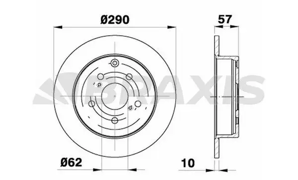 BRAXIS AE0275 Arka Fren Diski resmi