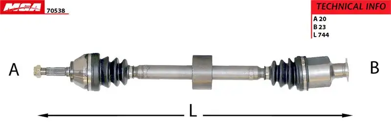 MGA 70538 Ön Aks (Sağ) 8201074124 resmi