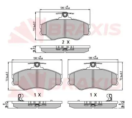 BRAXIS AA0609 Ön Fren Balatası resmi