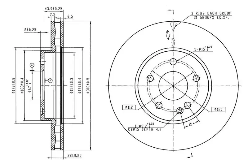 MGA 50495 Ön Fren Diski 4474210312 resmi