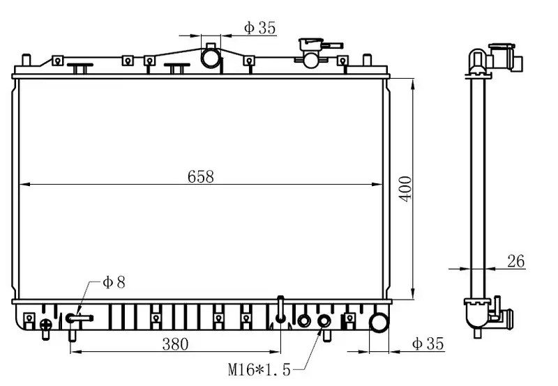 ORIS BHY043026 Radyatör 2531033371 resmi