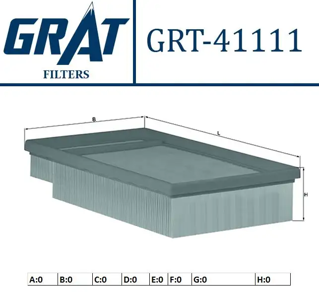 GRAT 41111 Hava Filtresi 16546AW300 resmi