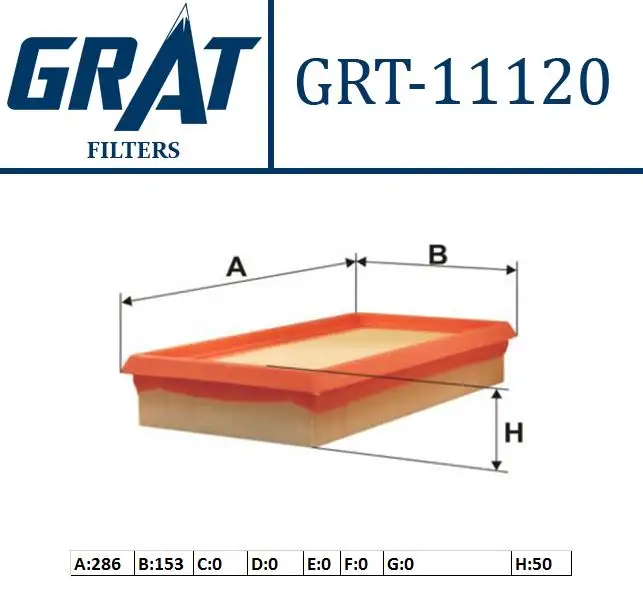GRAT 11120 Hava Filtresi 7701047417 resmi
