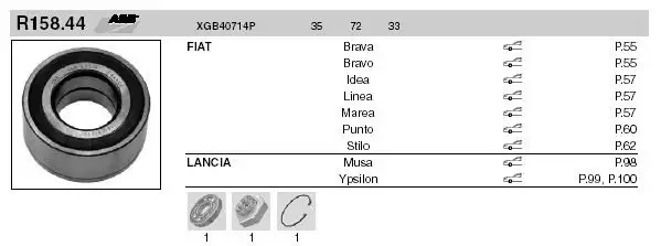 SNR XGB40714P Ön Aks Rulmanı resmi