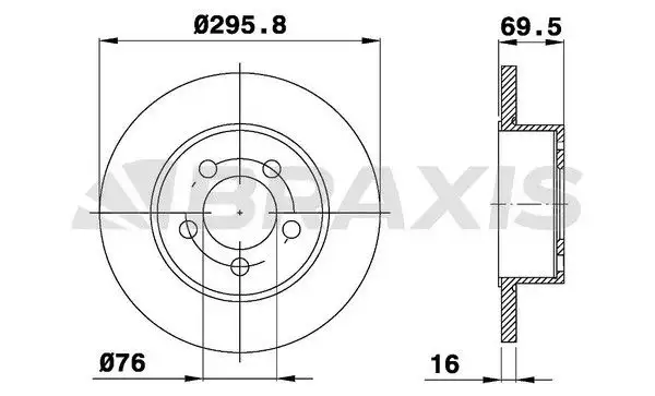 BRAXIS AE0595 Arka Fren Diski resmi