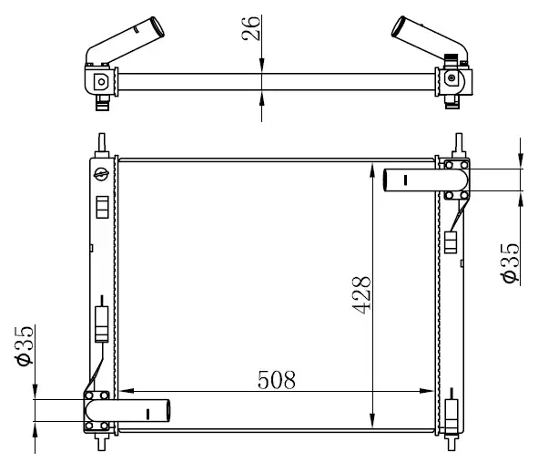 ORIS BNI283026 Radyatör 214101KC5A resmi