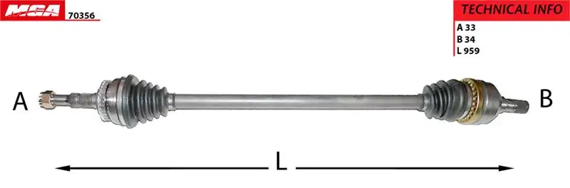 MGA 70356 Ön Aks (Sağ) 90496976 resmi