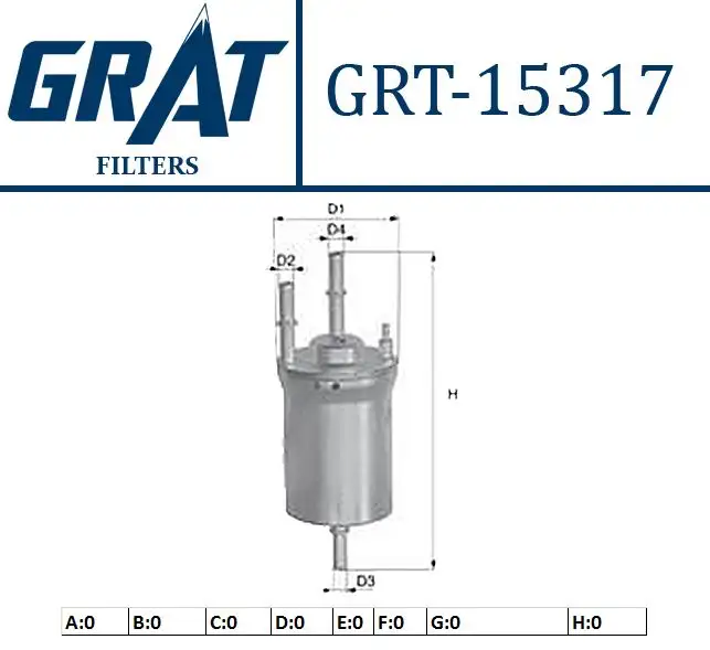 GRAT 15317 Yakıt Filtresi 6Q0201051C resmi