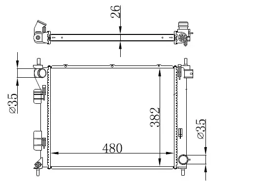 ORIS BHY184026 Radyatör 25310C8200 resmi