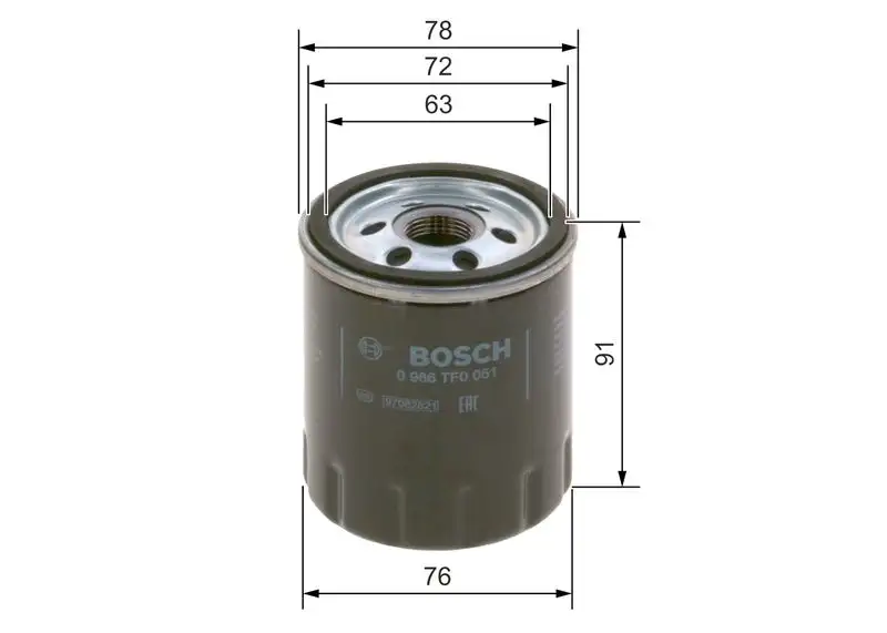 BOSCH 0986TF0051 Yağ Filtresi 71754569 resmi