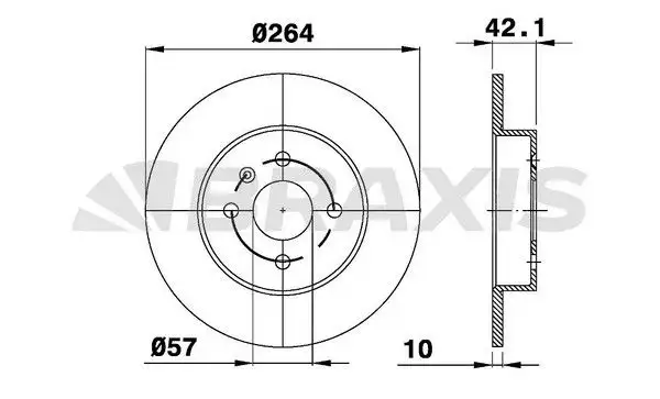 BRAXIS AE0186 Arka Fren Diski 93176548 resmi