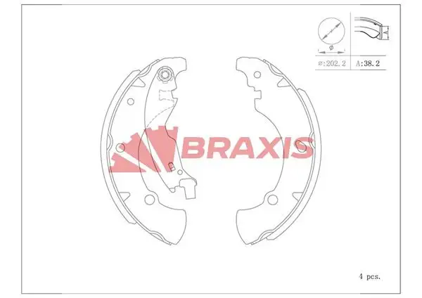 BRAXIS AC0105 Arka Fren Balatası 9947690 resmi