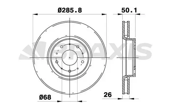 BRAXIS AE0250 Ön Fren Diski resmi