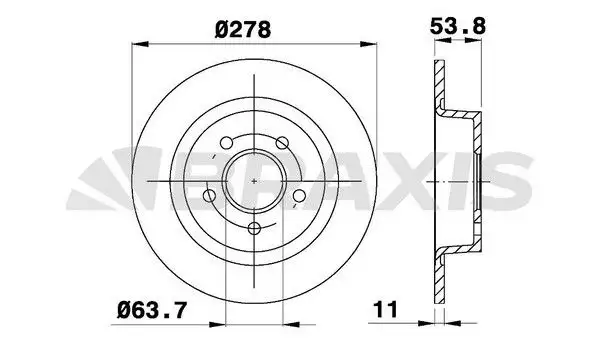 BRAXIS AE0271 Arka Fren Diski 1362868 resmi