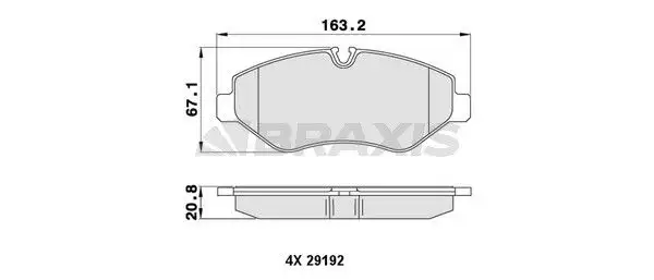 BRAXIS AA0059 Ön Fren Balatası resmi