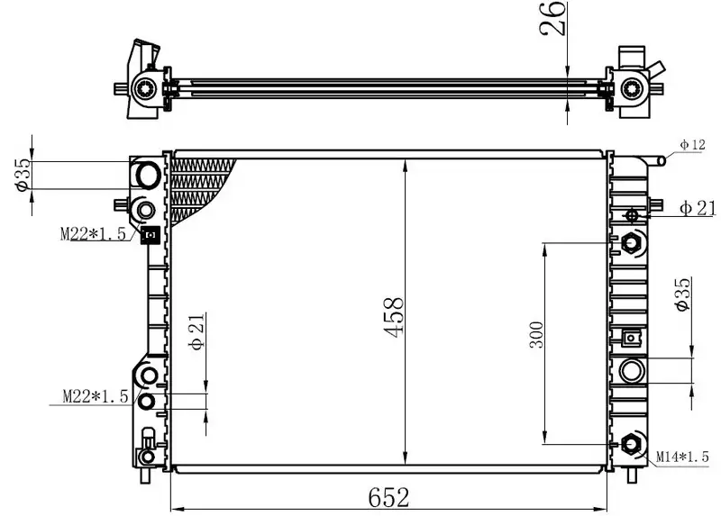 ORIS BOP132026 Radyatör 52463050 resmi