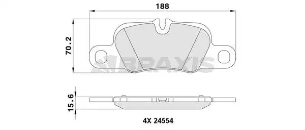 BRAXIS AA0387 Arka Fren Balatası resmi