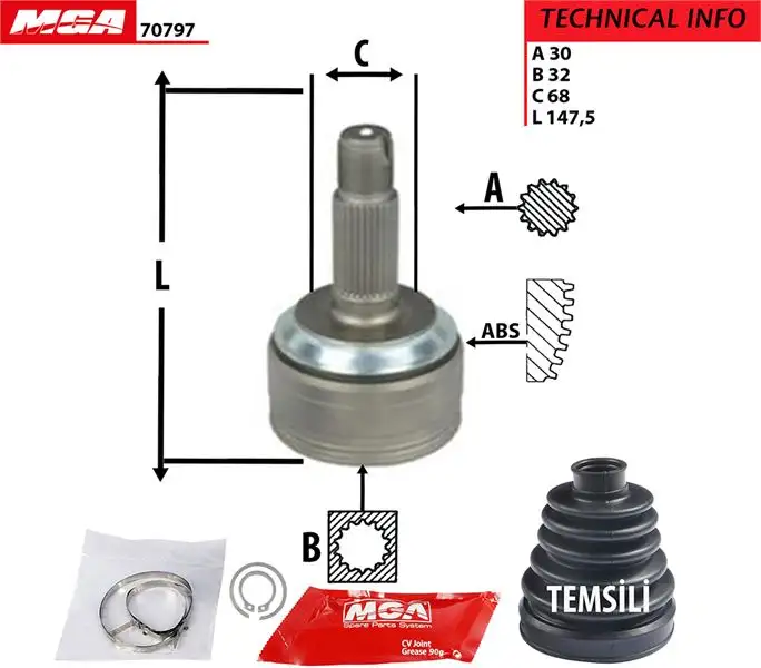 MGA 70797 Aks Kafası (Dış) 44014TA0A50 resmi